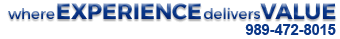 Where experience delivers value - 989-472-8015